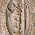 Roman Relief Sculpture of Martyred Divinity Surrounded by Signs of the Zodiac