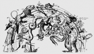 A part of a stellar map from the book by Stanislai de Lubiebietski Theatrum cometicum, 1681.