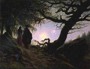 Man-and-Woman-Contemplating-the-Moon-1835_Caspar David Friedrich