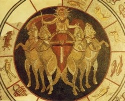 mosaiksonnengott_rekonstruktion_Das Mosaik des unbesiegbaren Sonnengottes, Sol Invictus