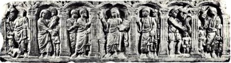 Reproducción del Sarcófago de Hellín. Tolmo de Minateda (siglo IV). Museo Real Academia de la Historia, Madrid