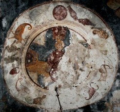 greece church of aghios ioannis zodiac fresco
