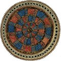 Astrological chart in Hebrew -Illuminated manuscript in the British Museum