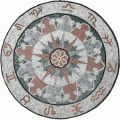 ME18 Zodiac byzantine stone Mosaic rug medallion