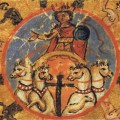The sun-god Helios in a chariot drawn by four horses