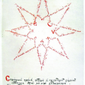 Fig. 1 A star-shaped poem written by Simeon Polotskii to celebrate the birth of Tsarevich Simeon in 1665